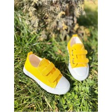 NeSe Shoes Keten Kız Çocuk Spor Ayakkabısı Sneaker — Sarı
