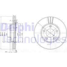 Delphi Delphı BG3927 Ön Fren Diski (Hava Kanalli) Mazda 3 1.6l Y6 Z6 (Bk Bl Kasa) 03-14 (278 Çap x 5 Bijon) - Takım Disk Fiyatıdır BP4Y3325XD-BP4Y3325XB-C24Y3325XD