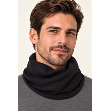 Sacce Scarves & Accessories Unisex Siyah Çok Amaçlı Kalın Buff Boyunluk Bere Bandana Esnek Mevsimlik Kışlık