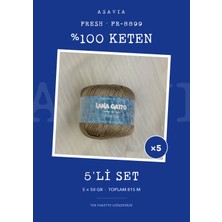 Lana Gatto Fresh Örgü Ipi 5'li Set 5 x 50 gr %100 Keten – FR-8899