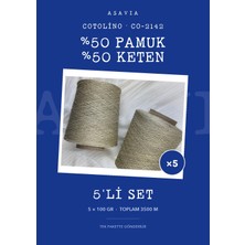 Lana Gatto Cotolino Örgü Ipi 5'li Set 5 x 100 gr %50 Pamuk %50 Keten – CO-2142