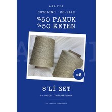 Lana Gatto Cotolino Örgü Ipi 8'li Set 8 x 100 gr %50 Pamuk %50 Keten – CO-2142