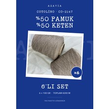 Lana Gatto Cotolino Örgü Ipi 6'lı Set 6 x 100 gr %50 Pamuk %50 Keten – CO-2147