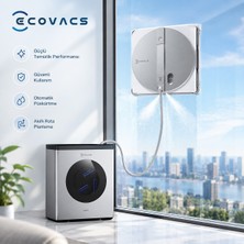 Ecovacs Wınbot W3 Omnı Cam Temizleme Robotu, Çok Fonksiyonlu Istasyon, Otomatik Temizlik Bezi Temizleme Sistemi, Akıllı Kenar Temizleme Teknolojisi, Üç Nozull