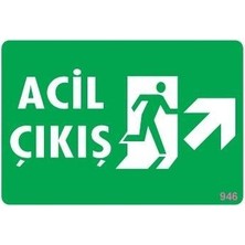 Mey İthalat Mey Ithalat® Acil Çıkış Uyarı Levhası 17,5X25 Kod: 946