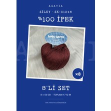 Lana Gatto Silky Örgü Ipi 8'li Set 8 x 50 gr %100 Ipek – SK-31346