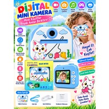 Azurtech Çocuk Dijital Mini Kamera 1080P Hd 2.0” Ekran Fotoğraf Video Oyun Müzik USB Şarj