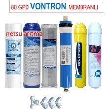 Netsu -6 lı Su Arıtma Filtre Seti, Vontron Membranlı--Açık Kasa Su Arıtma Cihazı Filtresi