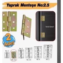 Amiral AMR25 Metal Yaprak Menteşe Sarı No:2,5 Pencere Kapı Dolap Menteşesi (2 Adet)