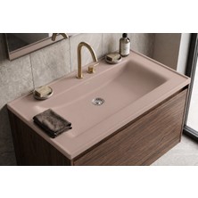 Güney Ankastre Aura 80 cm Cappuccino Granit Banyo Lavabosu