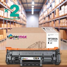 tonermax Hp Laserjet Mfp M236D Muadil Toner Çipli W1360A 2'li 1.150 Sayfa