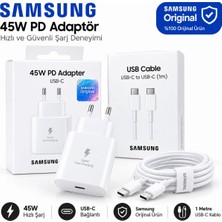 Eb Teknoloji Samsung 45W Pd Usb-C Hızlı Şarj Adaptörü + 1 Metre Type-C Kablo Orijinal