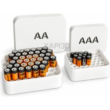 Yapı3D YAPI3D Aa Aaa Pil Saklama Kutusu Ikili Set Pil Düzenleyici Organizer Şarjlı ve Standart Piller