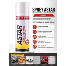 Ergin Kimya Best 300 ml Yüksek Kapatıcılık Özelliğe Sahip Selülozik Metal Demir Ahşap Astarı 300 ml Sprey Astar