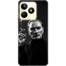 Teknoba Store Realme C53 Uyumlu Atatürk Baskılı Telefon Kılıfı
