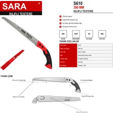 Sara S610 300 mm Kılıflı Testere – Ergonomik Kauçuk Saplı