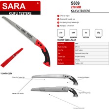Sara S609 270 mm Kılıflı Testere – Ergonomik Kauçuk Saplı