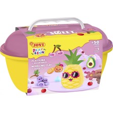 Jovi 2202 Play & Fun Sweet Tatlı Dünyası Oyun Hamuru Hazine Sandığı (24 Çubuk Hamur + Şekillendiriciler + Aksesuarlar) - Glütensiz, Kurumayan Çocuk Modelleme Kiti