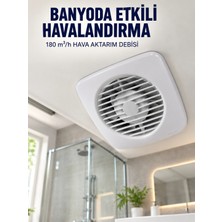 Mey İthalat Mey Ithalat® Dekoratif Havalandırma Aspiratörü 120 mm 180 M³/h Duvar ve Tavan Montajlı