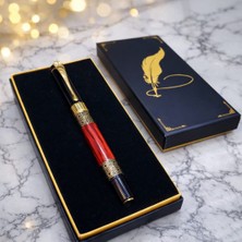 Hediye Fikri Kişiye Özel Gold Desenli Metal Roller Kalem