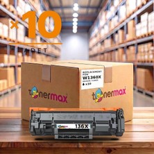 tonermax Hp Laserjet M211DW Muadil Toner Çipli W1360X 10'lu 2.600 Sayfa