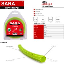 Sara S695 4,0 mm x 32 M Altıgen Tırpan Misinası