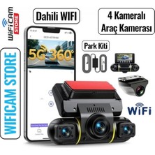 Wificam 4 Kameralı 4K UHD Profesyonel Araç Kamerası Geniş Görüş Açı Yüksek Kalite