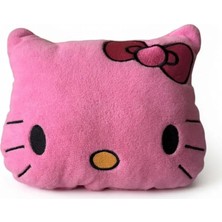 Işık Kasabası Sevimli Hello Kitty Peluş Yastık Koyu Pembe Uyku Arkadaşım