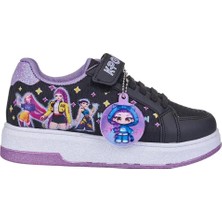 NeSe Shoes K-Pop Kız Çocuk Spor Ayakkabısı, Sneaker — Siyah-Lila