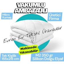 Evren Ev Tekstil Tek Kişilik Ekonomik Beyaz Silikon Yorgan