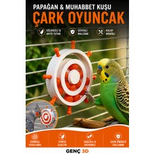 Genç 3D Papağan & Muhabbet Kuşu Çark Oyuncak 3D Baskı Kafes Içi Dönen Aktivite & Zeka Oyuncağı