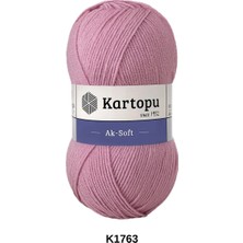 Hobi Dünyası Evim 1 Adet Kartopu Aksoft 100 Gram 250 Metre El Örgü Ipliği Renk: Lila