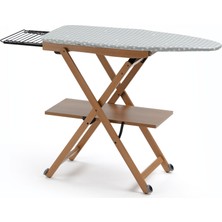 1001 621 Stırocomodo Katlanabilir Ütü Masası Kayın Ağacı Kiraz 135 x 88 x 45 cm