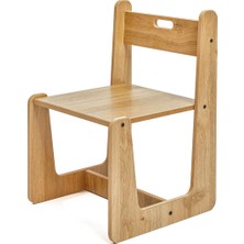 Minera 2-4 Yaş Turna Model Ahşap Montessori Sandalye MDF Malzeme 30 cm Derinlik 45 cm Yükseklik