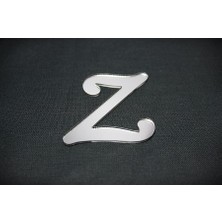 1001 Benim Marifetlerim - Z Harfi Gümüş Pleksi 4 cm