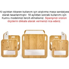 1001 Minera 0-18 Ay Serçe Ahşap Aktivite Masası ve Sandalyesi