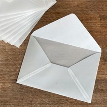 1001 Beyaz Transparan Zarf, 13X18 cm 5 Adet
