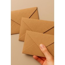 1001 Minik Zarf, 7x9 cm 25 Adet (Kraft)