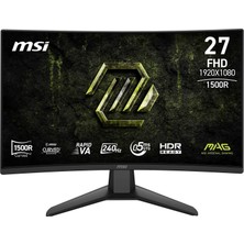 1001 27 Mag 274CF X24, Gaming Monitör, Fhd, 16:9, Curve 1500R, Rapid Va, 240Hz, 0.5ms, Freesync Premium