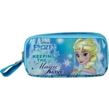 1001 Frozen Lisanslı Kalem Çantası - Elsa Kalemlik Iki Bölmeli