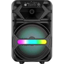 1001 20W 2400 Mah Mikrofonlu LED Işıklı Taşınabilir Bluetooth Hoparlör BTS-410