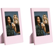 1001 Mini Film Uyumlu Pembe 2'li Klasik Fotoğraf Çerçeve Seti