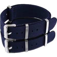 1001 Nato Saat Kordonu - Cobra Elastik Kumaş Kayışı N39TLD - 18MM 20MM 22MM Uyumlu Örme Kayış - Ka