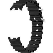 1001 Samsung Galaxy Watch Ultra 47MM ile Uyumlu Kordon Oluklu Geçmeli Silikon Band 75 118