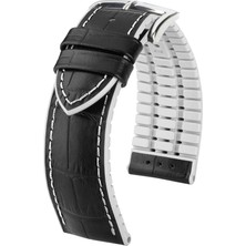 1001 20MM-22MM-24MM Premium Deri Silikon Saat Kordonu Kayışı LS35-KRR-4
