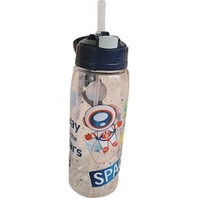 1001 Lüks Pipetli Lacivert Uzay Desenli Matara 500ML Mono TP726