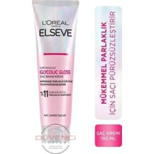 1001 L'oreal Paris Elseve Glycolic Gloss Mükemmel Parlaklık Için Pürüzsüzleştirici Saç Kremi 150