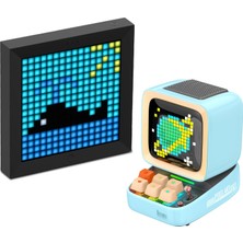 1001 Ditoo Pro Mavi Bluetooth Hoparlör ve Pixoo LED Ekran Seti