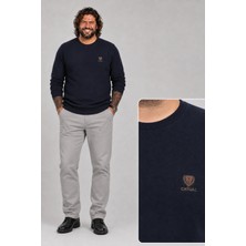 Moc Grande MocGrande Büyük Beden Sweatshirt Gipeli Casual 22712 LACIVERT