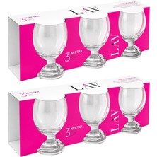 1001 Lav Nectar Ayaklı Meşrubat Bardağı 3 Lü x 2 Kutu